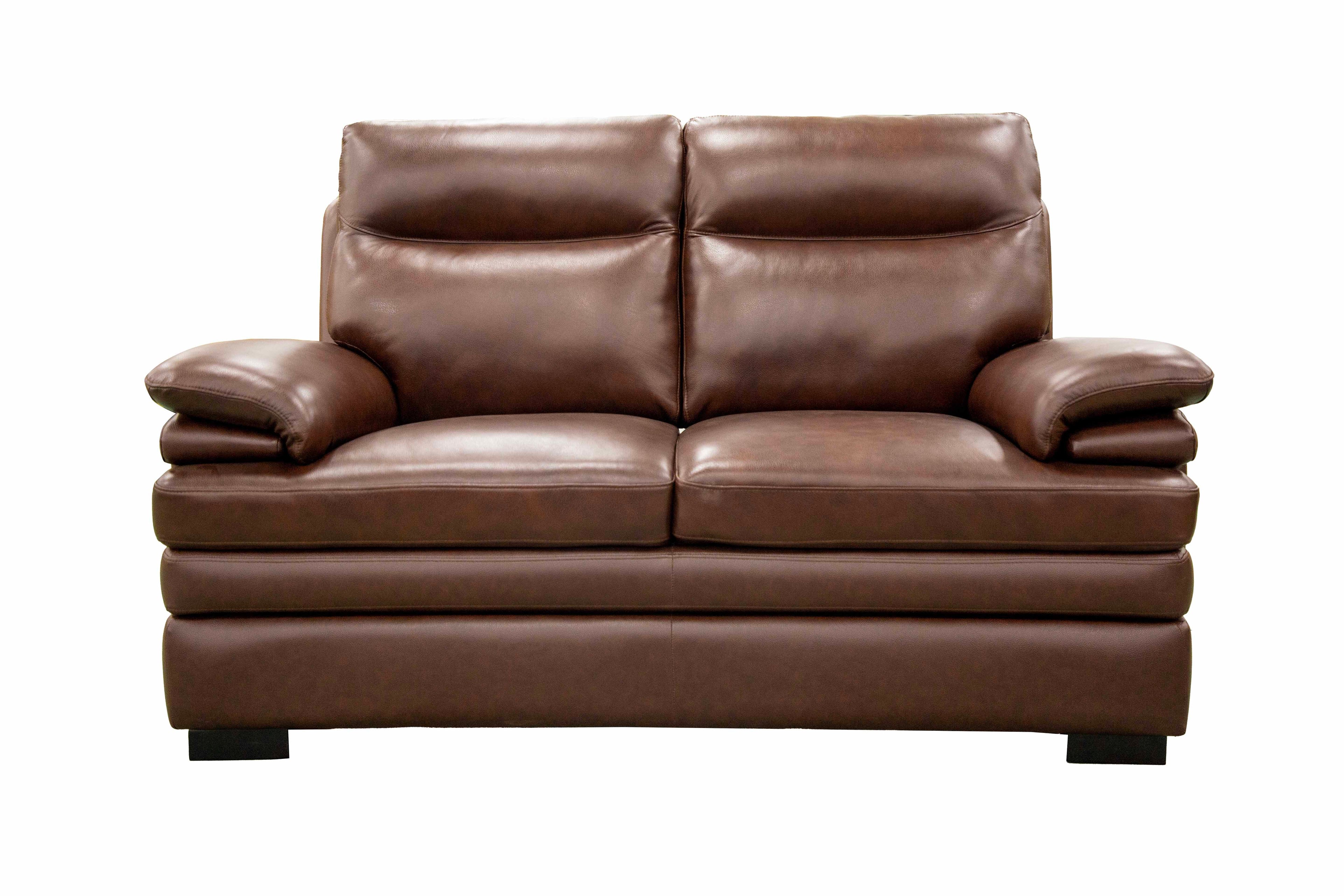 Brown Top Grain Leather 3-Piece Living Room Set with Sofa, Loveseat and Chair