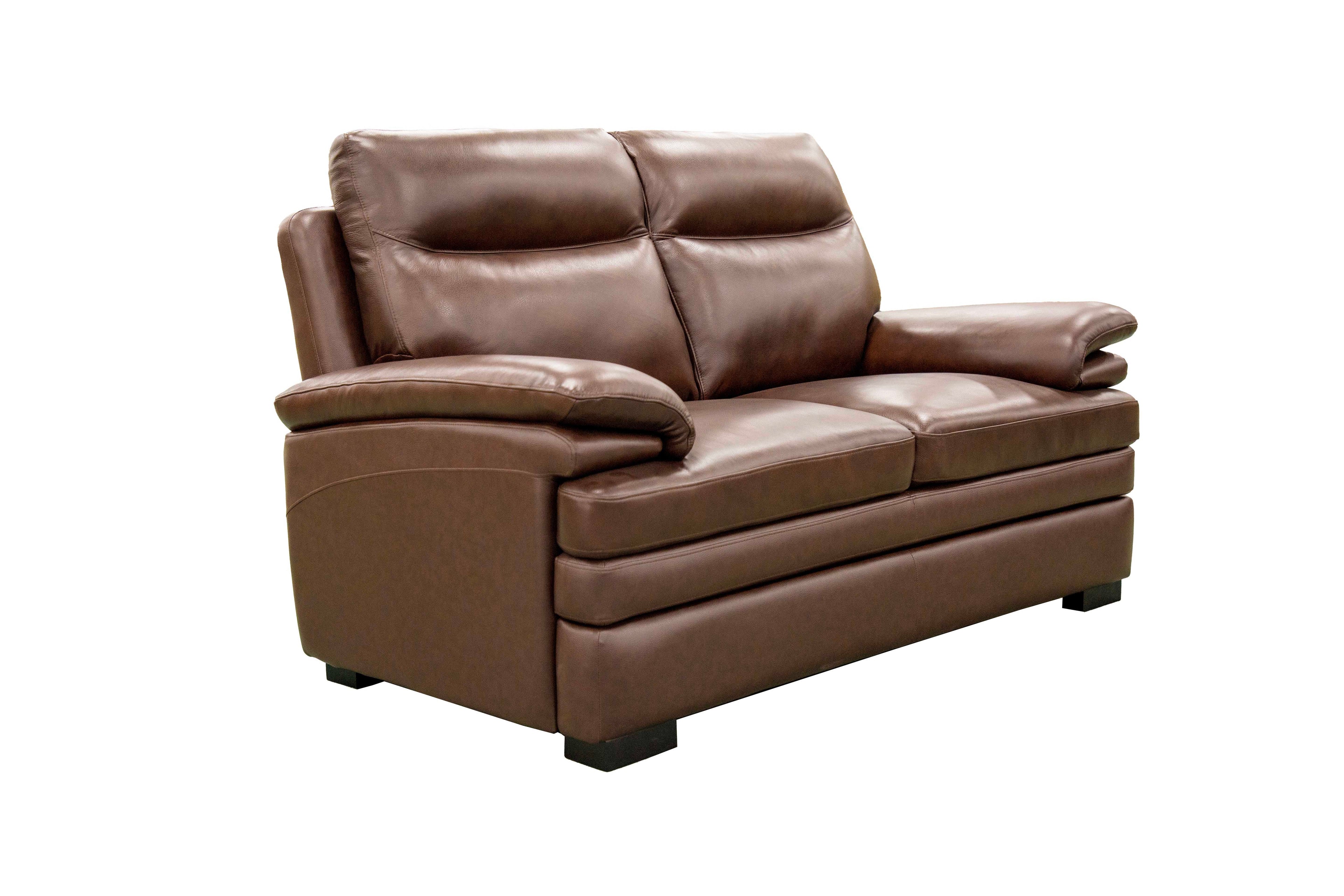 Brown Top Grain Leather 3-Piece Living Room Set with Sofa, Loveseat and Chair