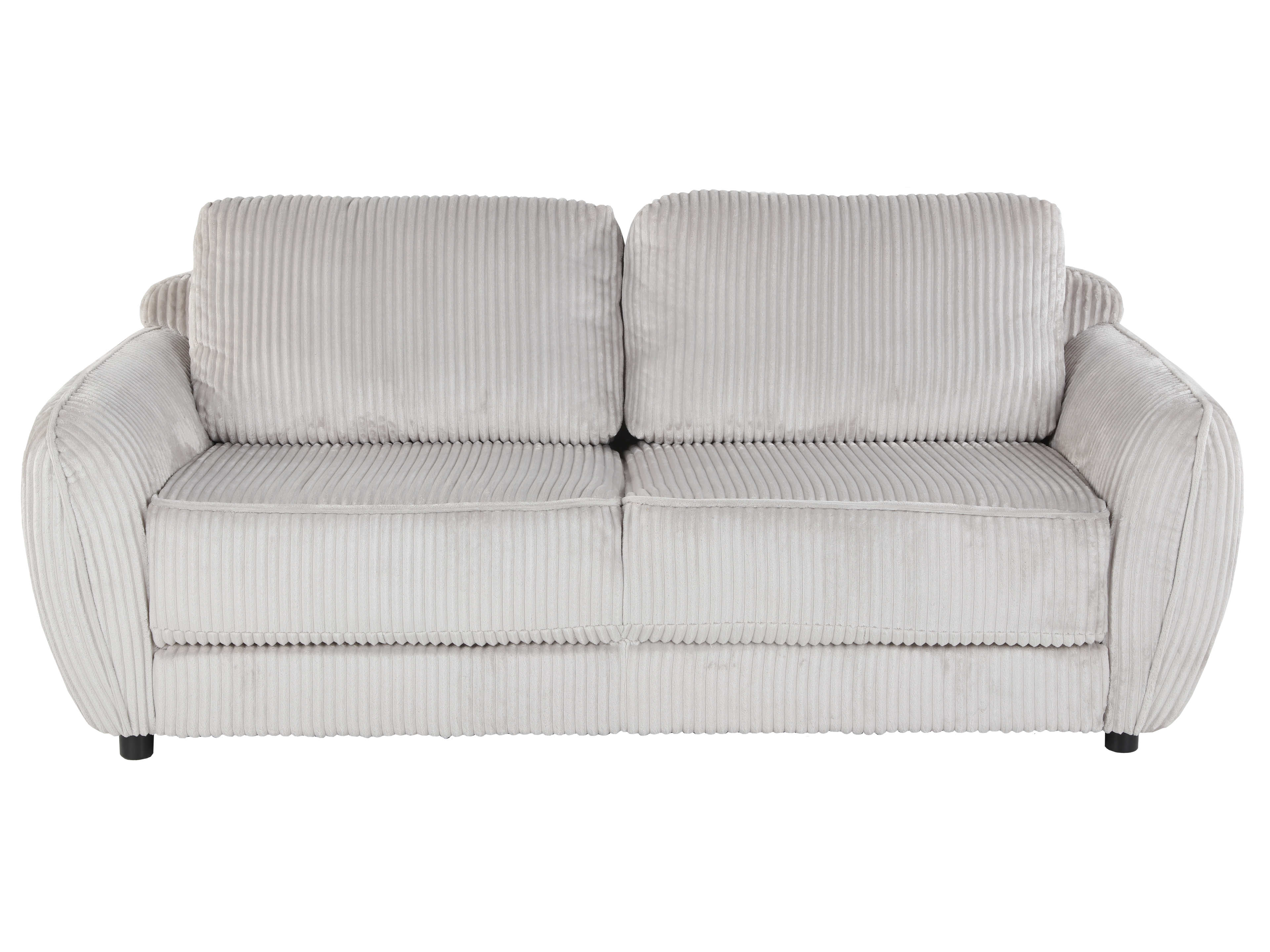 Modern Cream Corduroy 4-Piece Living Room Set (Sofa, Loveseat, Chair & Ottoman)