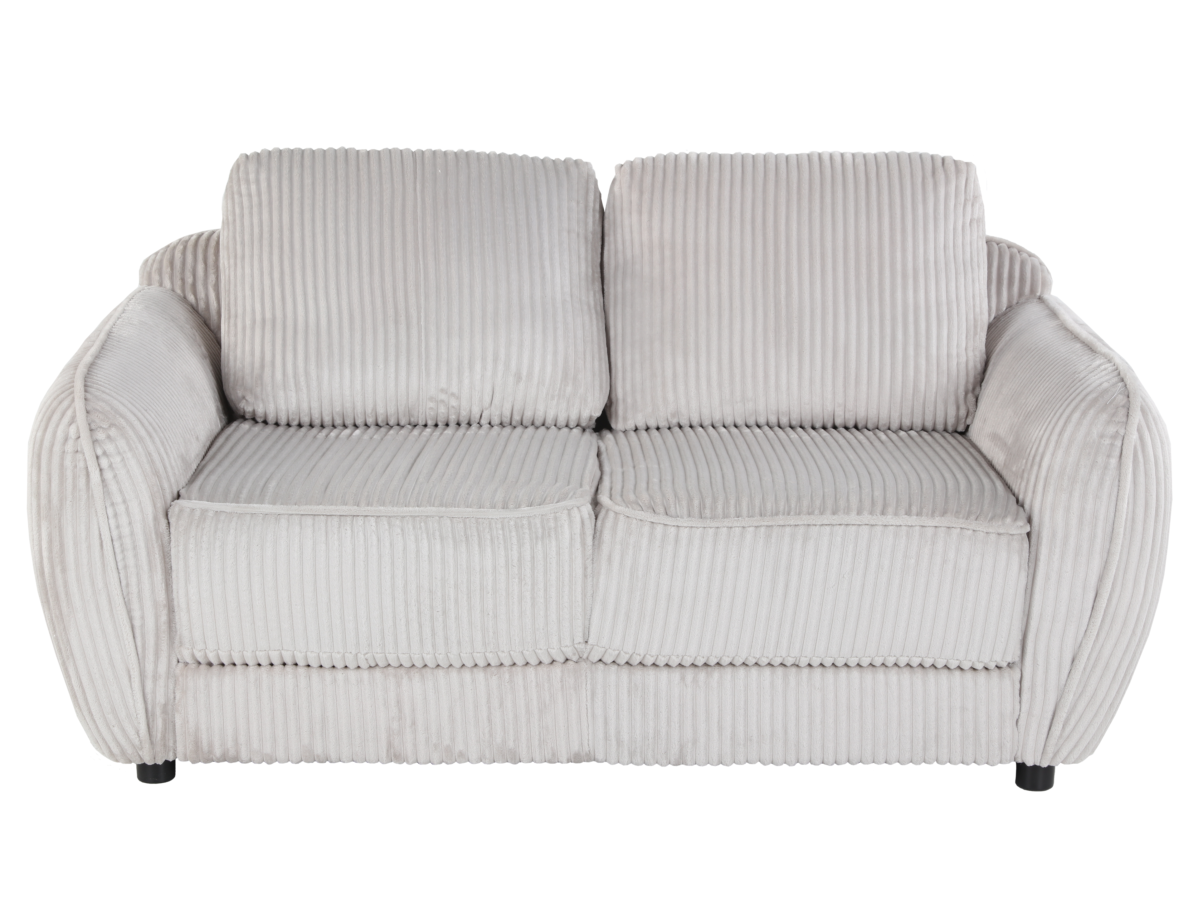 Modern Cream Corduroy 4-Piece Living Room Set (Sofa, Loveseat, Chair & Ottoman)